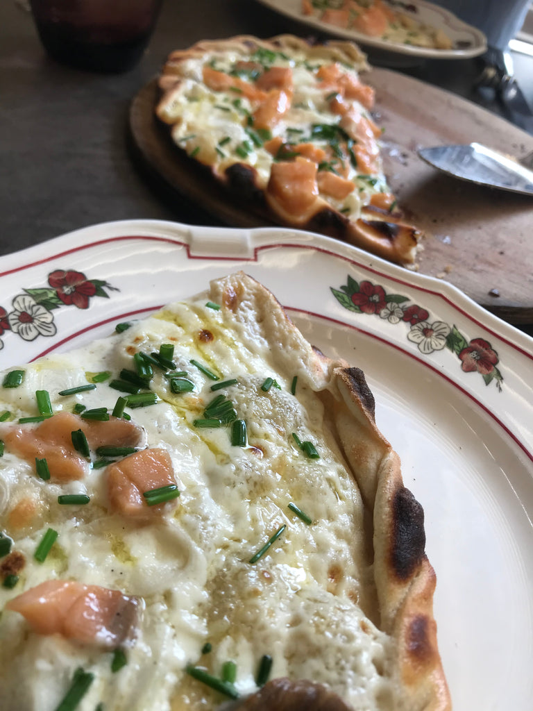 Tarte flambée gratinée